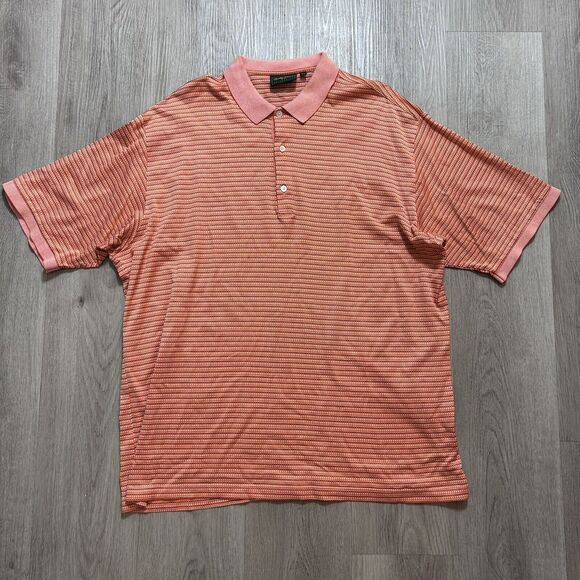 Bobby Jones Collection Orange Short Sleeve Golf‎ Shirt Men Sz XL - Picture 1 of 9
